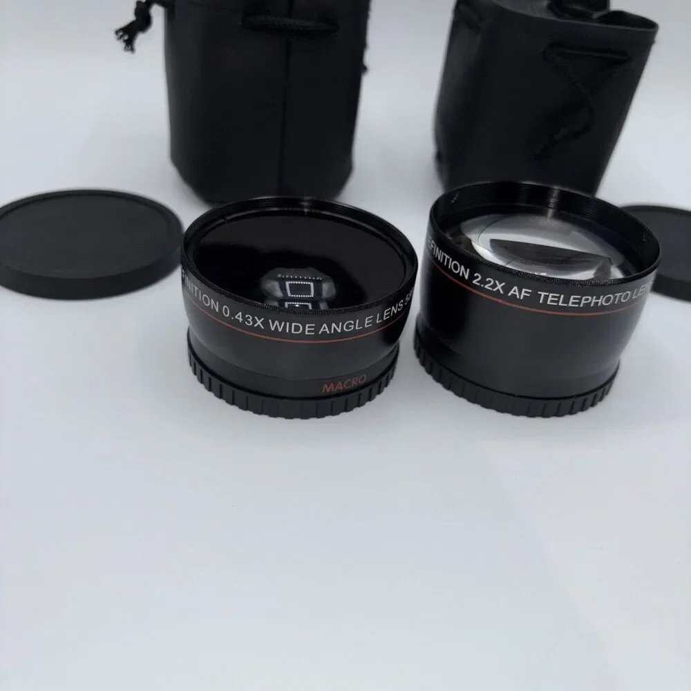 Commander Optics 0.43x HD 58mm Wide Angle Lens + 2.2x HD 58mm Telephoto Lens